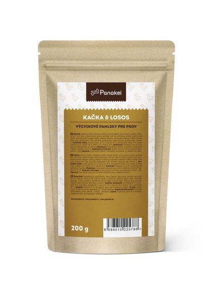 200g balení výcvikových pamlsků Panakei s příchutí Kachna + Losos.