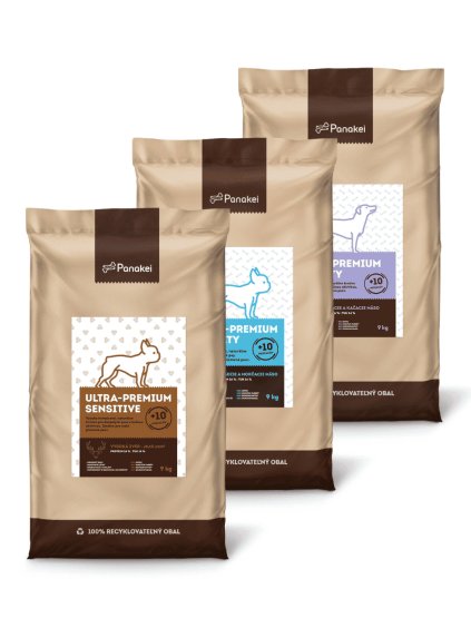 Granule pro dospělé psy (XS-S) - MIX různých receptur (9kg)  27kg (3x9kg)